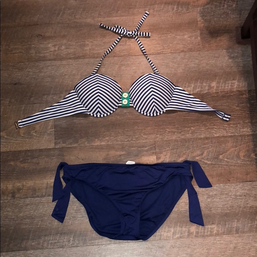 Sailor Inspired Bikini w/ Removable Halter Strap
